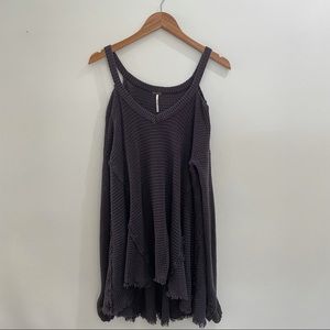 Free People Off the Shoulder Black Sweater